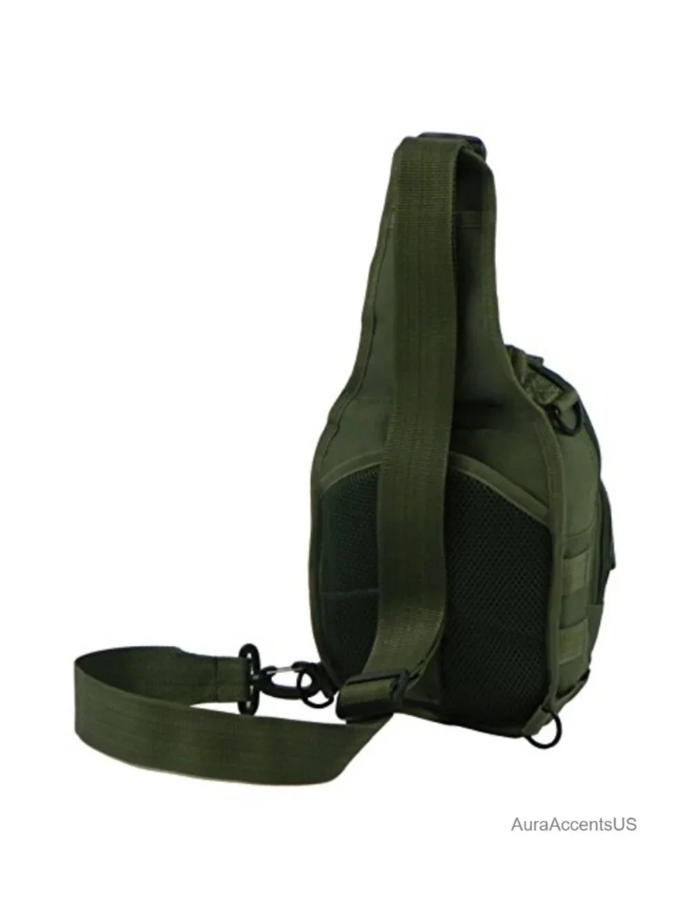 Tactical Sling Chest Utility Shoulder Bag 3 Zippered Compartments Polyester